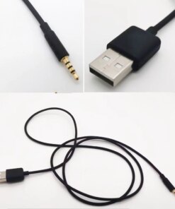 Alternative view of AKG K490NC K495NC N60NC Harman Kardon BT 1.2M USB to 2.5mm Charging Power Cable