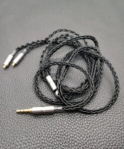 8 Core MMCX IEM Cable Plated Headphones Cable 3.5mm