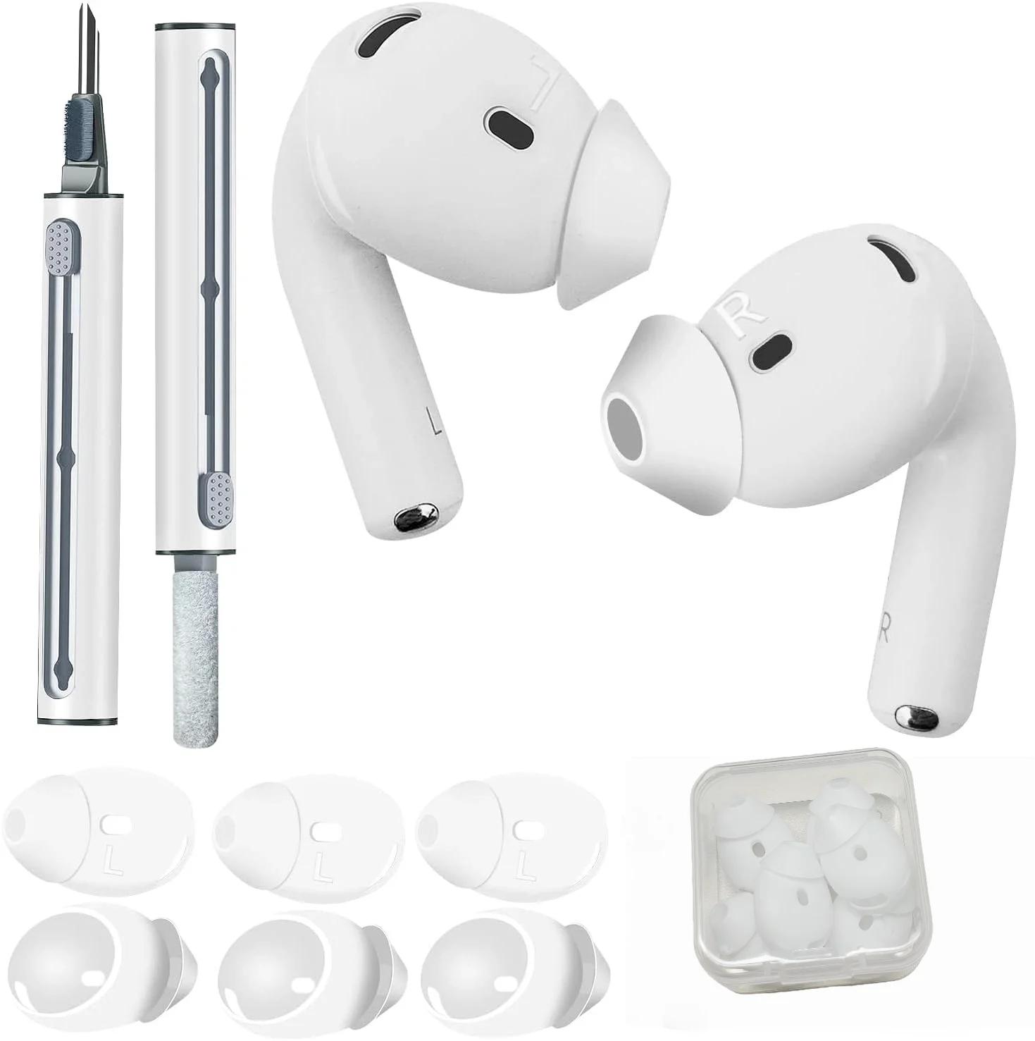 Apple AirPods 4th AirPods4 Silicone Ear Tips Buds Plugs Anti-Slip Sleeve Cleaning Pen