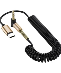 USB C to 3.5mm audio cable angle Spring Aux Speaker Cars Bowers & Wilkins px