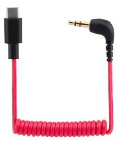 USB C to 3.5mm TRS Audio Cable RODE Wireless Go II, Angle DAC AUX Adapter