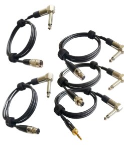 Alternative view of 4-pin mini xlr to 1/4 6.35mm guitar instrument cable Shure akg Sennheiser transmitter