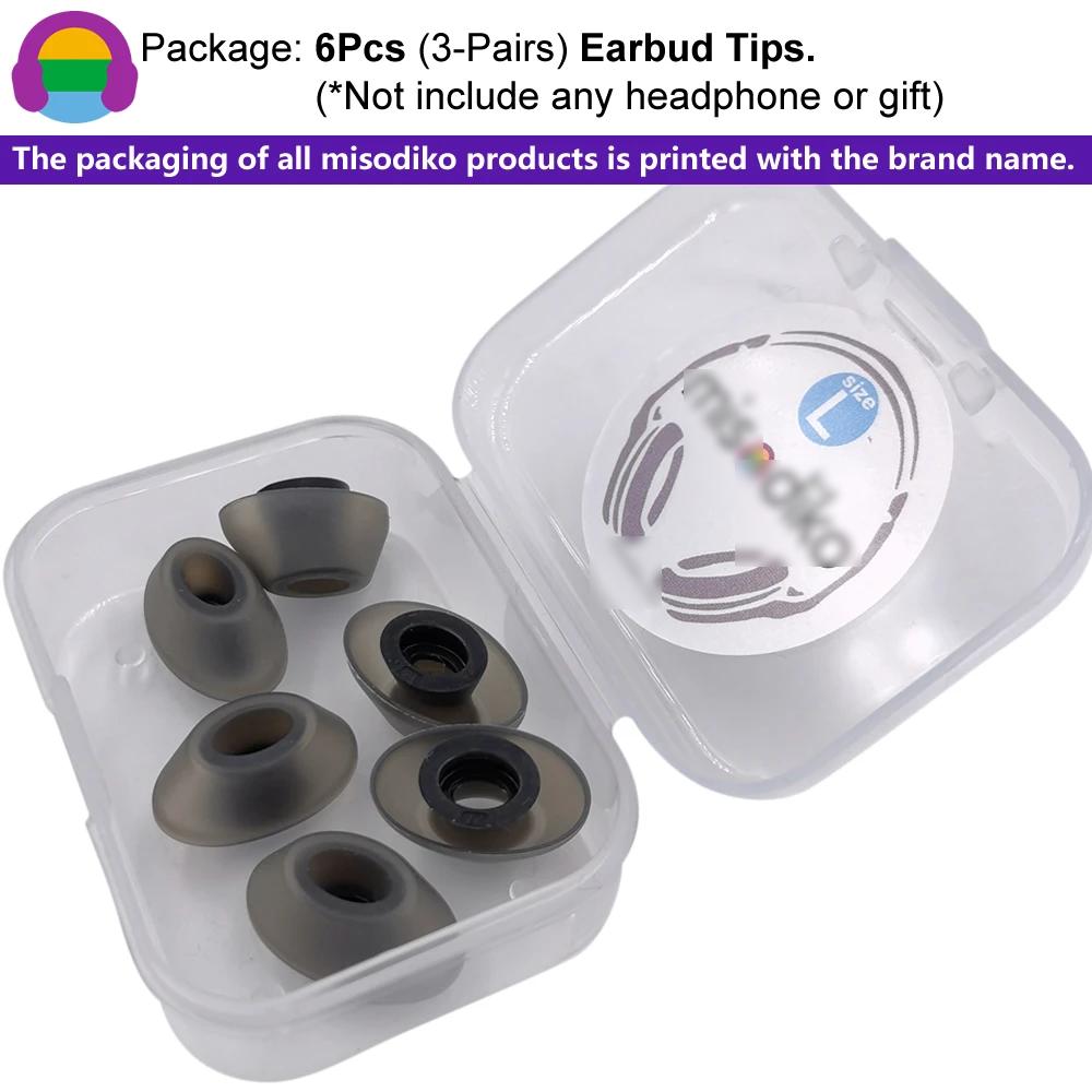 Silicone Eargels Ear Tips Compatible with Jabra Elite 45e Wireless Earbuds (3-Pairs, Black)