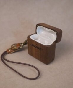 Walnut Wooden Case Cover Bose QuietComfort Ultra / QC Ultra / QC Earbuds II