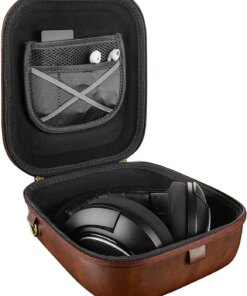 Sennheiser HD 600 599 598 Hard case cover bag brown leather - Image 3