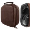 Sennheiser HD 600 599 598 Hard case cover bag brown leather