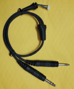 Double Plug Cable bose X A10 Aviation Headset Stereo 6.3mm 5.2mm 6pin