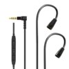 Ie80s IE80 Ie8i IE8 Microphone Vol Adjust Black TPE Headset Audio Cable 2.8mm SR 1.8mm