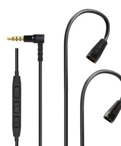 Ie80s IE80 Ie8i IE8 Microphone Vol Adjust Black TPE Headset Audio Cable 2.8mm SR 1.8mm