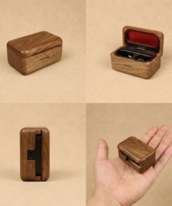 Alternative view of Noble FoKus Amadeus Mozart Earbuds Wood Case cover Walnut Wooden