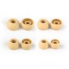 4mm Silicone Ear tips XS/S/M/L – 10.0mm / 11.2mm / 12.6mm / 13.5mm Beige Coffee Color