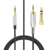 6.35mm 3.5 mm audio Braided Cable Koss Pro4S SP330 SP540 UR42i UR2i BT539i BT540i ProDJ200 Headphones