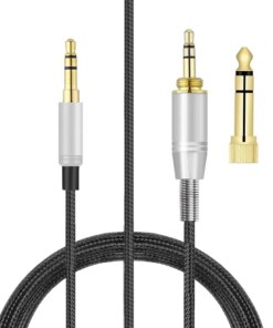6.35mm 3.5 mm audio Braided Cable Koss Pro4S SP330 SP540 UR42i UR2i BT539i BT540i ProDJ200 Headphones