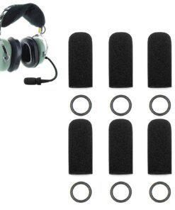 6 Pcs Foam Mic Covers David Clark DC One-X/PRO-X2/DC-Pro X/H10-13.4/H10-60/H20/M-7/M-4/M-5/M-77/DC-87 Microphones